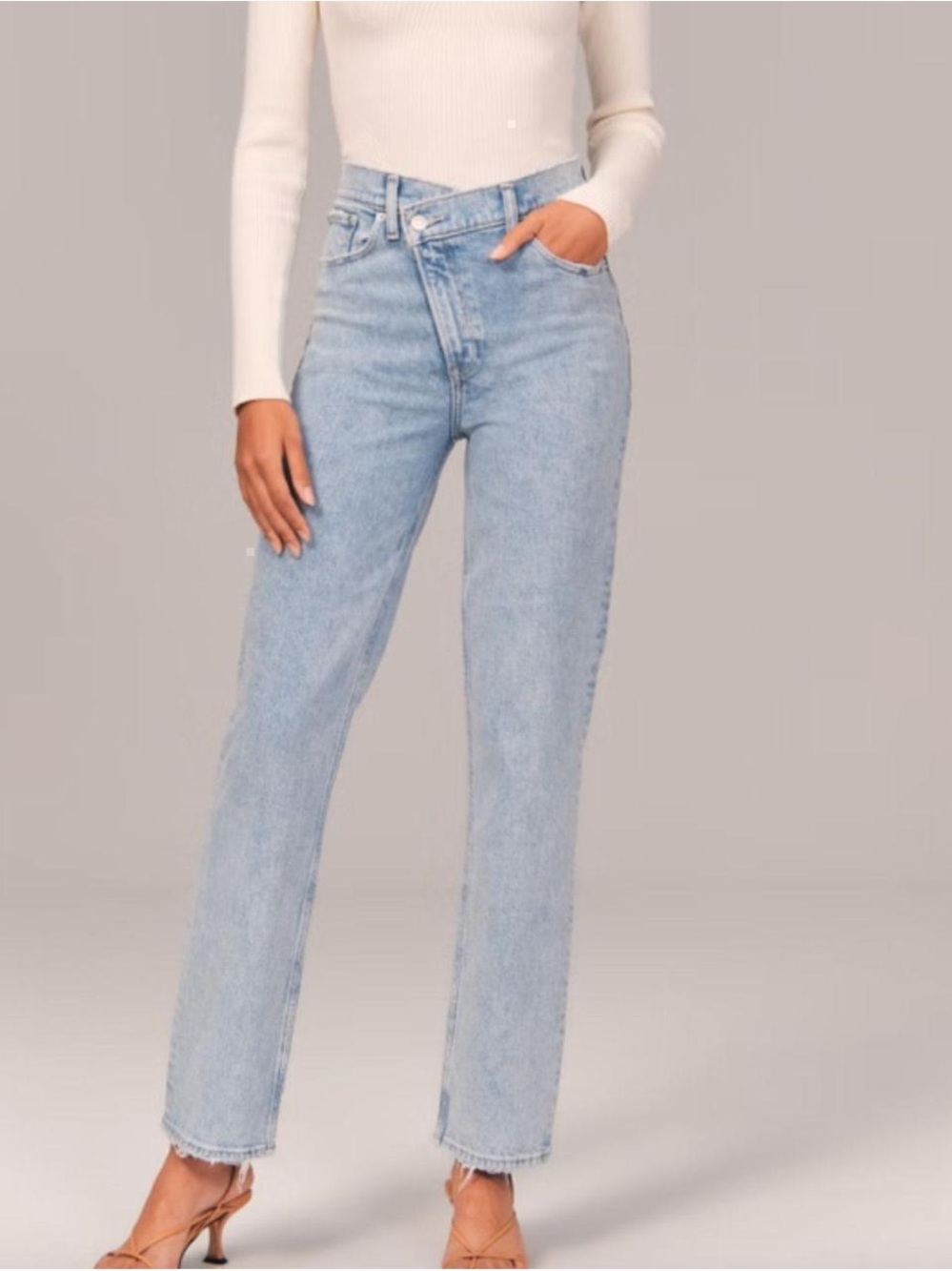 Abercrombie & Fitch Light Blue Straight Leg Jeans